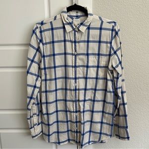 J.Crew flannel collared button up - boy fit